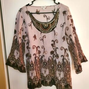 Nicola Brand Elegant Beaded Women's Top